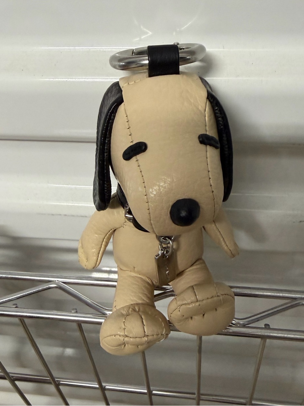 Coach x Peanuts Snoopy Leather Bag Charm Keychain 2022 Rare - Like New!